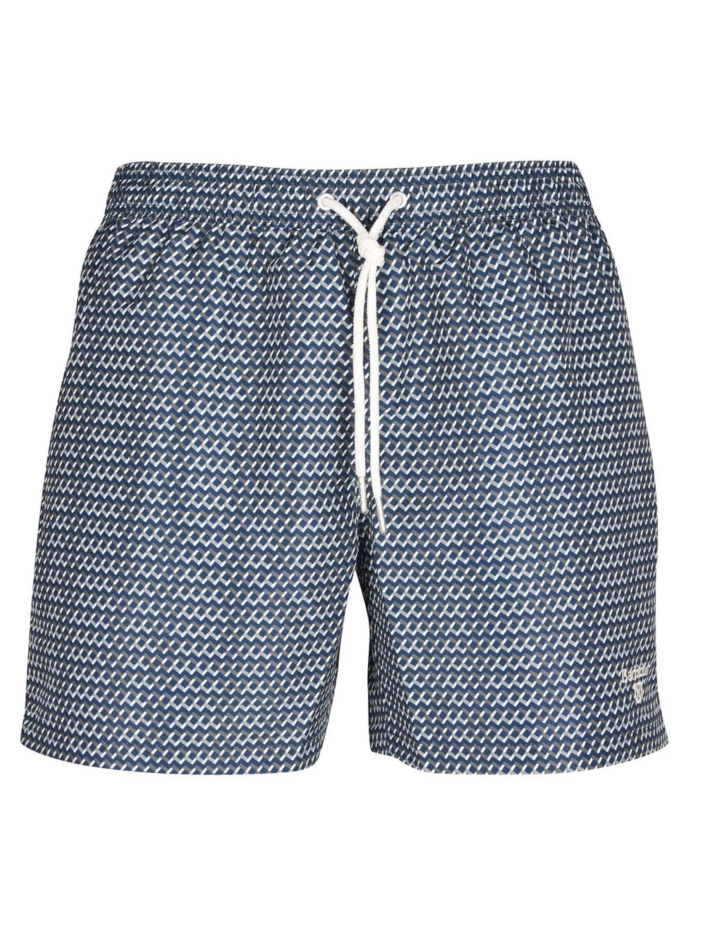 New Barbour Men's Swim Shorts Diamond Geo, Navy Size Large